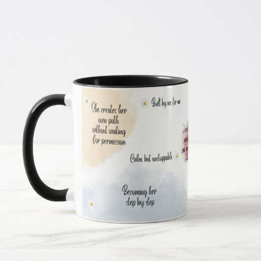 Self Love Inspirational Quote Mug, Soft Feminine  マグカップ (左)
