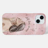 Self Love Phone Case | ピンクの女性 Case-Mate iPhoneケース (裏面 (横))