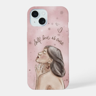 Self Love Phone Case | ピンクの女性 iPhone 15ケース