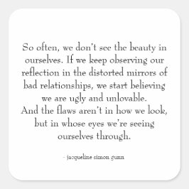 self-love quote  スクエアシール