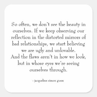 self-love quote  スクエアシール