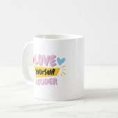 Self Love Quote Mug コーヒーマグカップ (正面左)