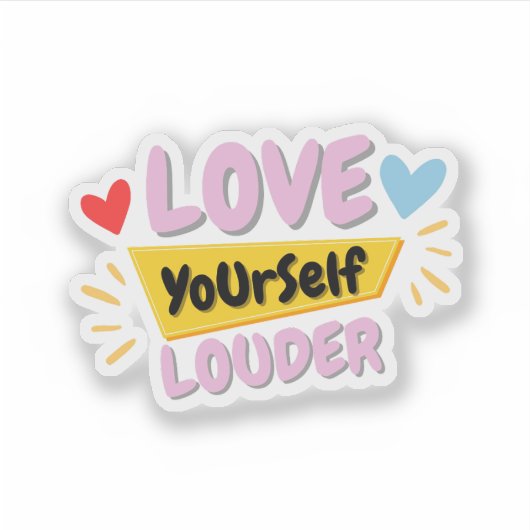 Self Love Quote Sticker  シール (正面)