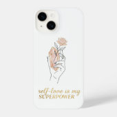 Self-Love - Rose Quartz Crystal Iphone iPhoneケース (裏面)
