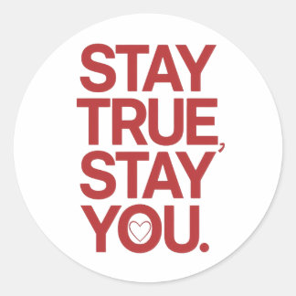 Self Love Stay True Stay You Quote ラウンドシール