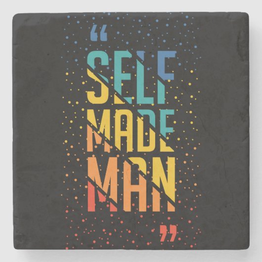 Self Made Man | Funny LGBTQ | Pride Month ストーンコースター (正面)