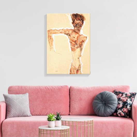 Self Portrait (1911) | Egon Schiele | キャンバスプリント (インサイチュ (リビング))