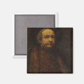 Self Portrait as an Old Man, c.1664 (キャンバスの油) マグネット (正面/裏面)