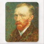 Self Portrait by Vincent van Gogh マウスパッド<br><div class="desc">Self Portrait (1887) by Vincent van Gogh is a vintage Post Impressionism fine art portraiture painting. Vincent van Gogh with a beard and wearing a suit with a serious expression on his face. Van Gogh painted over 40 self-portraits during his career and was the most prolific self-portraitists of all time....</div>