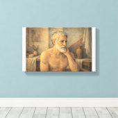 SELF PORTRAIT - Contemplative artist キャンバスプリント (インサイチュ (ウッドフロア))