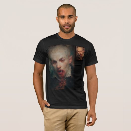 Self Portrait — Gothic Vampire Art T-Shirt Tシャツ (正面フル)