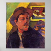 Self-Portrait in a Hat, Paul Gauguin, ポスター (正面)