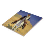 “Self Portrait on a Horse” by Frederic Remington タイル (側面)