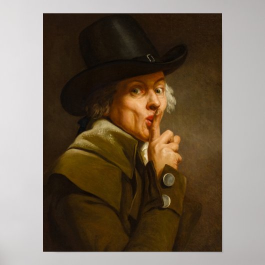 Self Portrait, The Silence, 1790 by Joseph Ducreux ポスター (正面)