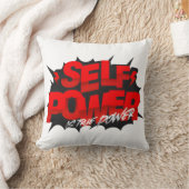 Self Power Is True Powerグラフィック装飾用クッション クッション (ブランケット)