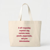 Self-respecting organist Tote Bag ラージトートバッグ (正面)