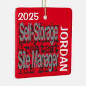 Self Storage Site Manager Extraordinaireのカスタム セラミックオーナメント (右)