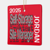 Self Storage Site Manager Extraordinaireのカスタム セラミックオーナメント (左)