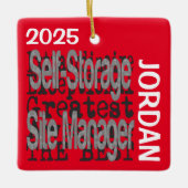 Self Storage Site Manager Extraordinaireのカスタム セラミックオーナメント (正面)