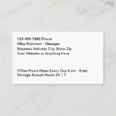 Self Storage Theme Business Cards  名刺 (裏面)