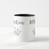 Selfieの女王のhashtagのマグ マグカップ (中央)