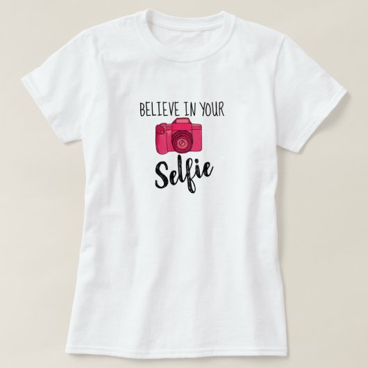 Selfie信じ Basic Tシャツで Tシャツ (デザイン正面)