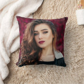 Selfie写真あなたの顔アップロードおもしろいパーティー クッション (ブランケット)