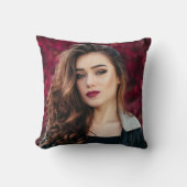 Selfie写真あなたの顔アップロードおもしろいパーティー クッション (正面)