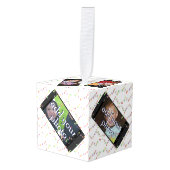 SELFIE時間！電話頭が切れるフォトフレームキューブ装飾 キューブオーナメント (正面アングル)