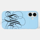SELFIE書道レタリングアイスブルーファッション Case-Mate iPhoneケース (裏面 (横))