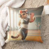 Selfie Catがスポットライト装飾用クッションを盗む クッション (ブランケット)