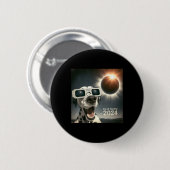 Selfie Dalmatian Kids Mens 太陽の Eclipse Dog 缶バッジ (正面&裏面)