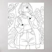 Selfie Girl Coloringページ