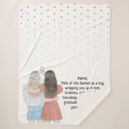Selfie Girls 最高の Friendsカスタムレター シェルパブランケット