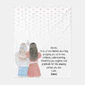 Selfie Girls 最高の Friendsカスタムレター フリースブランケット (正面)