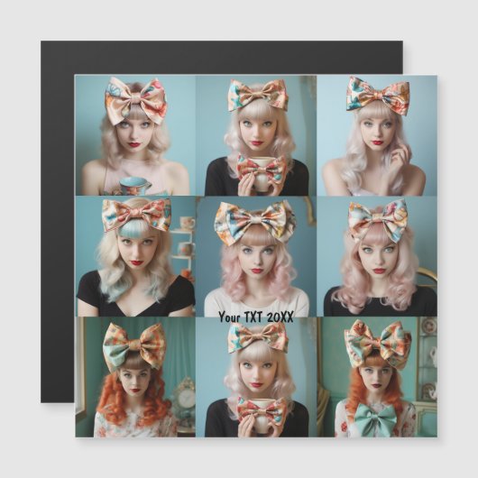 Selfie Insta 9写真テンプレート3 by 3 (正面/裏面)