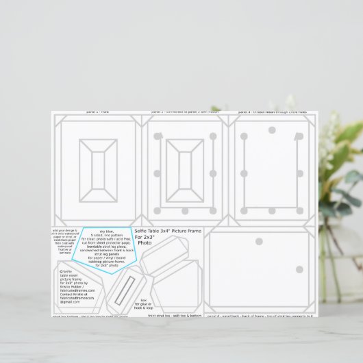 Selfie Picture Frame For 2x3 Photo Printable or (スタンド正面)