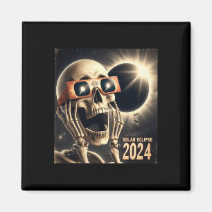 Selfie Skeleton Kids Mens 太陽の Eclipse 2 マグネット