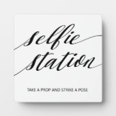 Selfie Station sign Tabletop Plaque with Easel フォトプラーク (正面)