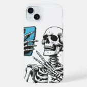 Selfie-Time Skeleton Phone Case iPhoneケース (裏面)
