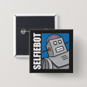 SELFIEBOT -ロボットSelfie Pin 缶バッジ (正面&裏面)