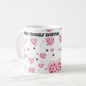 Selflove inspirational quote sweet heart and start コーヒーマグカップ (正面左)