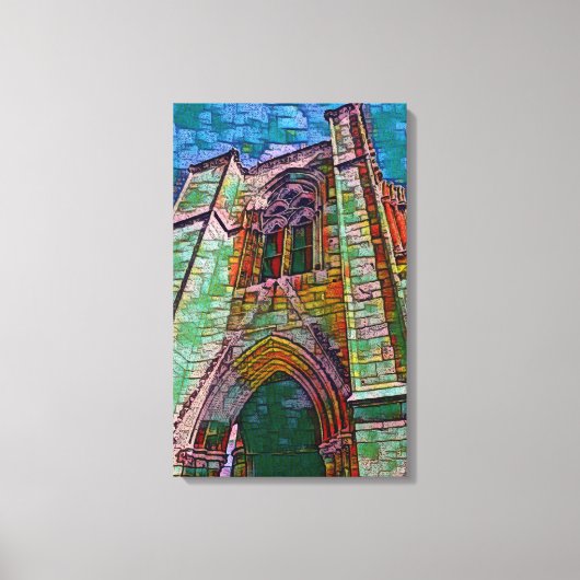 SELIMIYEのモスク、ニコシアの絵画 キャンバスプリント (正面)