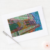 SELIMIYEのモスク、ニコシアの絵画 長方形シール (封筒)