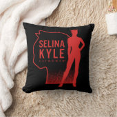 Selina Kyle Catwomanアウトラインロゴ クッション (ブランケット)