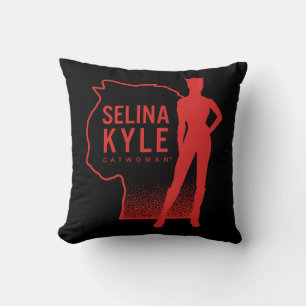 Selina Kyle Catwomanアウトラインロゴ クッション