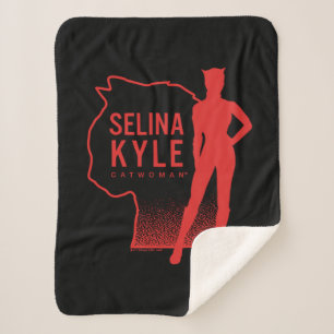Selina Kyle Catwomanアウトラインロゴ シェルパブランケット