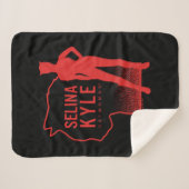 Selina Kyle Catwomanアウトラインロゴ シェルパブランケット (正面(横))