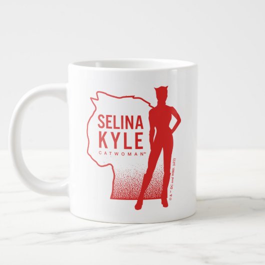 Selina Kyle Catwomanアウトラインロゴ ジャンボコーヒーマグカップ (左)