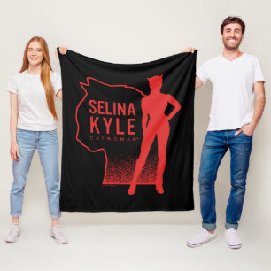 Selina Kyle Catwomanアウトラインロゴ フリースブランケット
